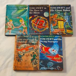 Vintage Tom Swift Novels- lot of 5
